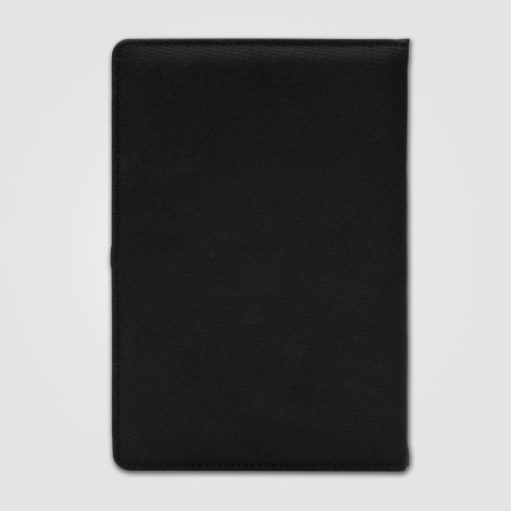 Carnet A5 vu de dos sans marquage, de couleur noire. Carnet A5 vu de dos sans marquage, de couleur noire.