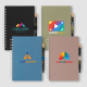 Quatre carnets en carton de lait recyclé de couleurs variées avec marquage visible sur la face avant. Quatre carnets en carton de lait recyclé de couleurs variées avec marquage visible sur la face avant.
