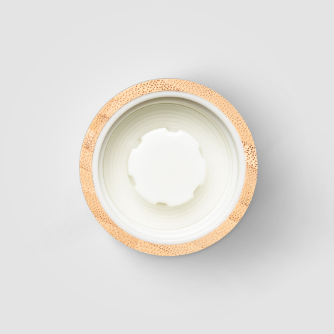 Vue intérieure du bouchon en bambou. Vue intérieure du bouchon en bambou.