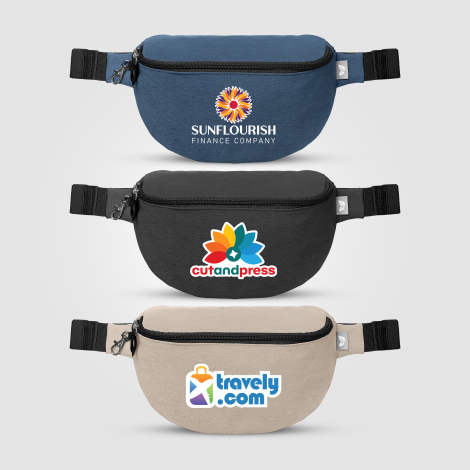 Sac banane en rPET 2 L avec crochet antivol Helsinki Sac banane en rPET 2 L avec crochet antivol Helsinki