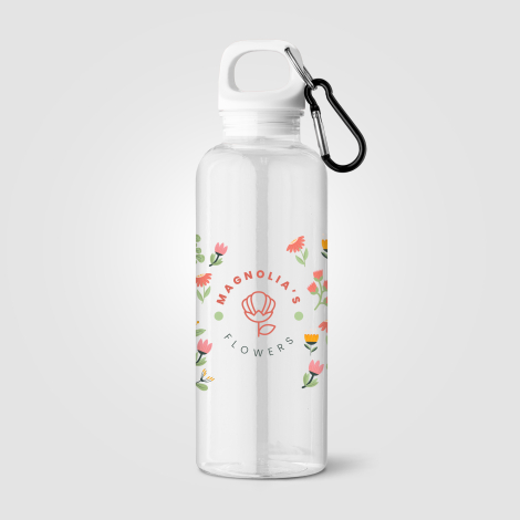 Gourde transparente avec marquage quadri Gourde transparente avec marquage quadri