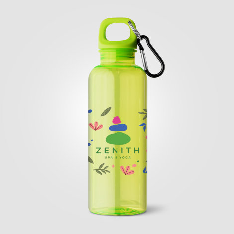 Gourde verte translucide avec marquage quadri Gourde verte translucide avec marquage quadri