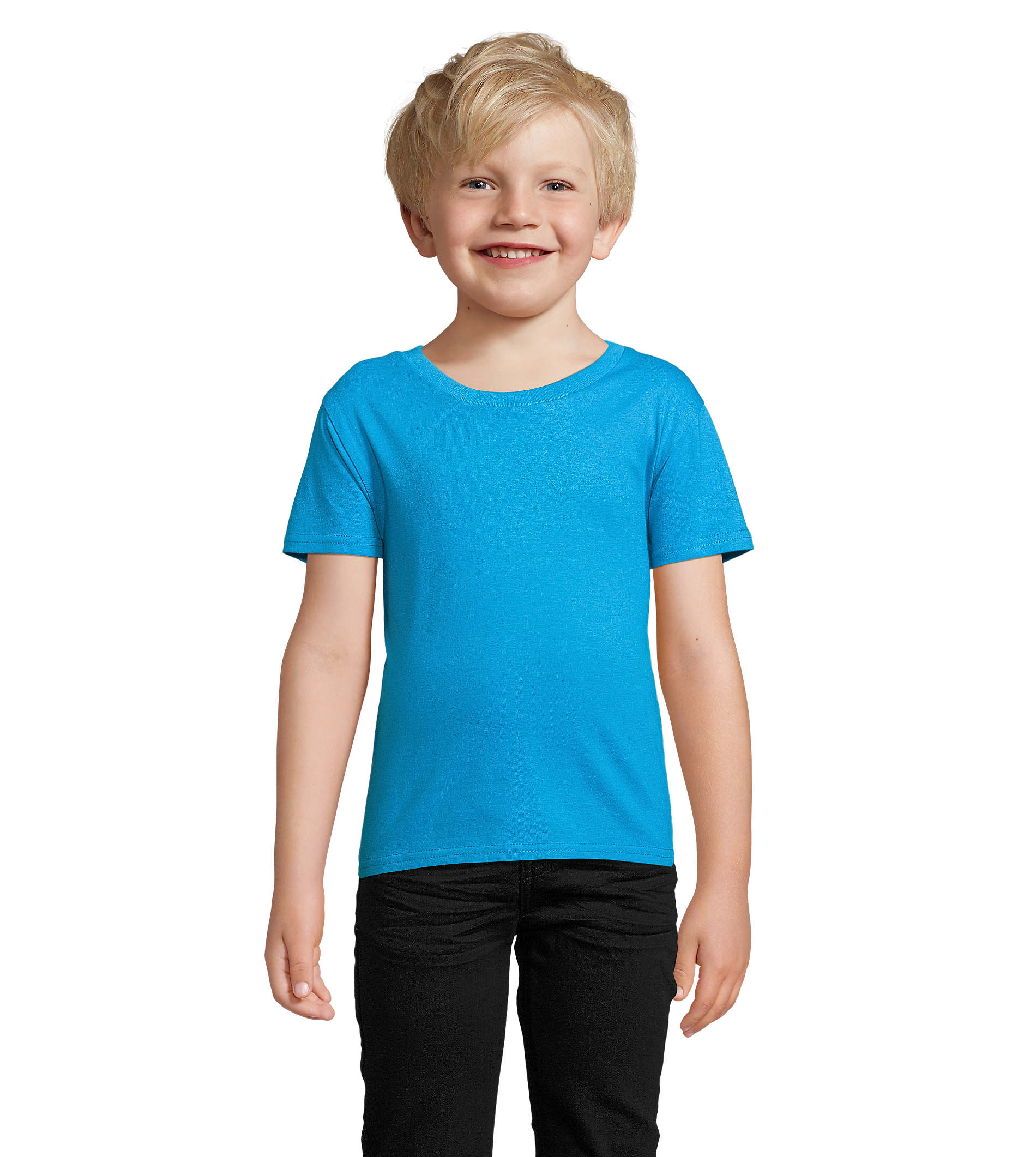 T-shirt coton bio enfant promotionnel 175g - PIONEER Aqua