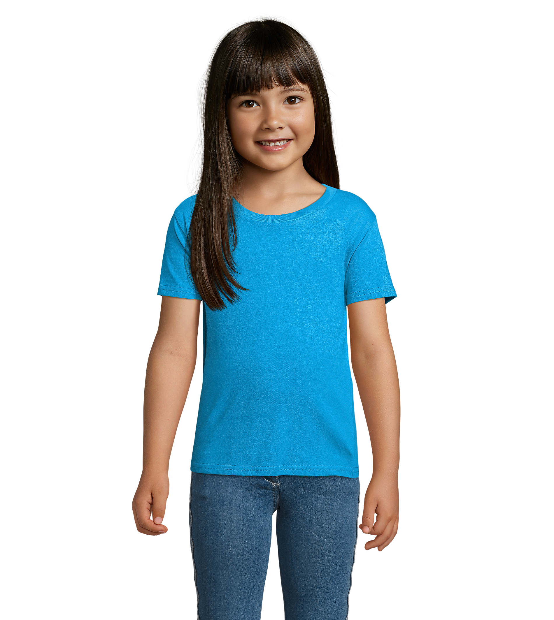 Tshirt publicitaire coton bio enfant 150g - CRUSADER Aqua