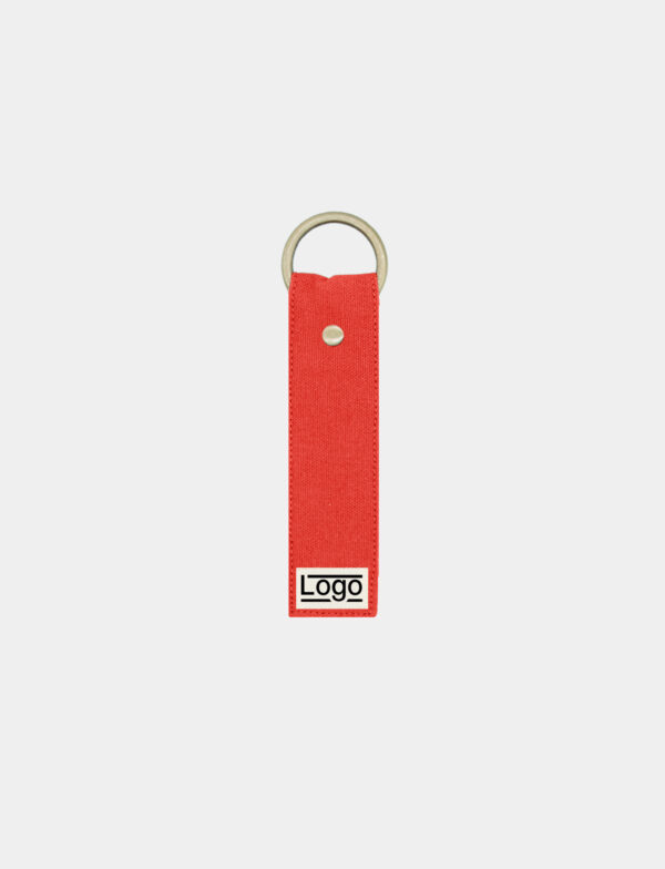 Porte-clés en coton bio personnalisable Tom Rouge