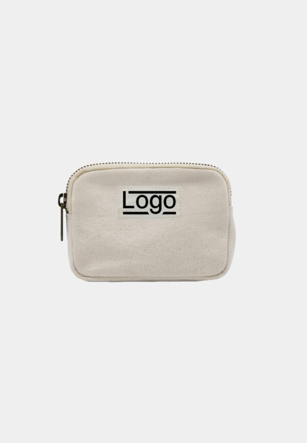 Porte-monnaie coton bio personnalisable Joséphine Ecru