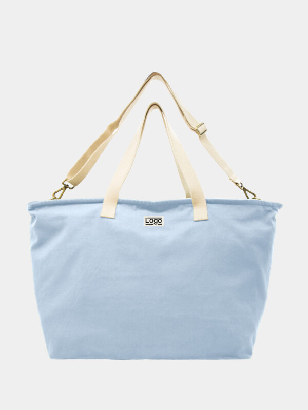 Sac week-end en coton bio personnalisable Jade Azur