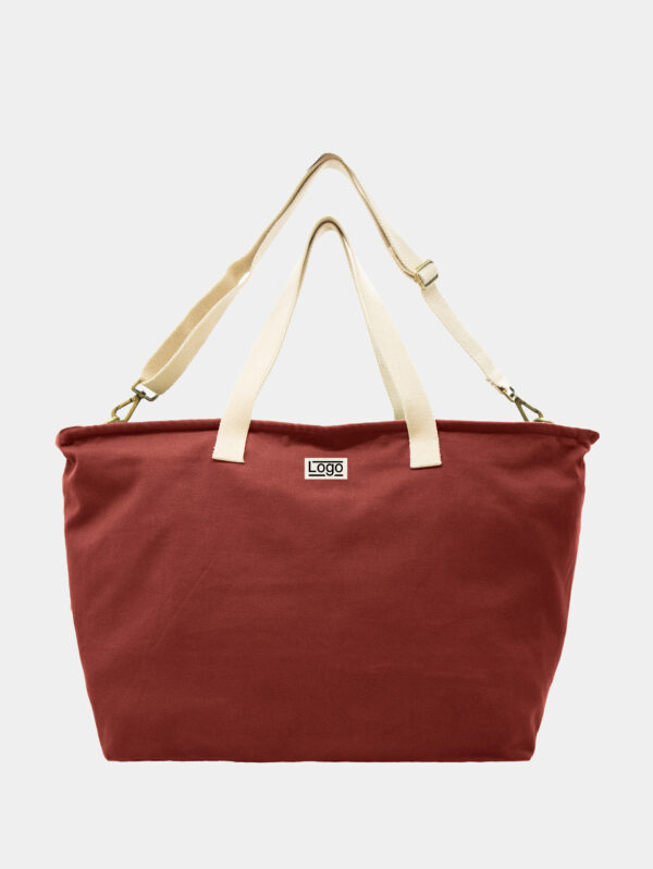 Sac week-end en coton bio personnalisable Jade Brique