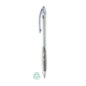 Stylo blanc de face avec grip gris et capuchon translucide Stylo blanc de face avec grip gris et capuchon translucide