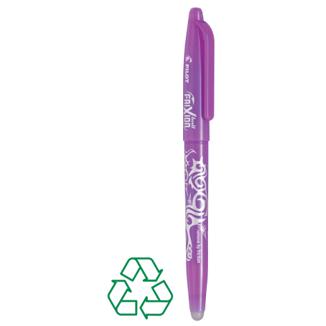 Roller mauve de face avec motifs clairs et capuchon assorti