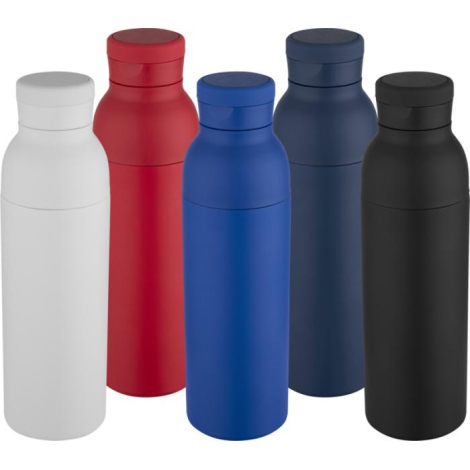 Groupe de bouteilles multicolores présenté de face, ensemble uniforme sans personnalisation visible.