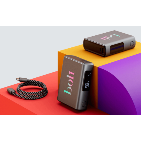 Powerbank personnalisable alu recyclé 10 000 mAh Bolt