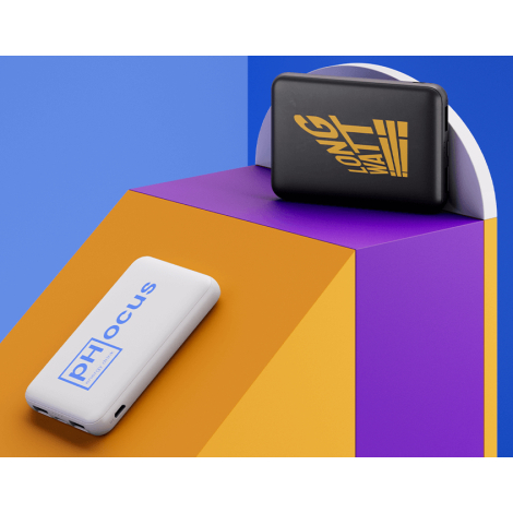 Powerbank recyclée personnalisée 5000mAh Slate Mini