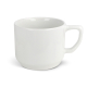 Mug Bern en porcelaine blanche 250 ml avec anse carrée, vue de trois quarts.