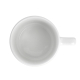 Mug Bern en porcelaine blanche 250 ml vu du dessus, intérieur lisse et brillant.