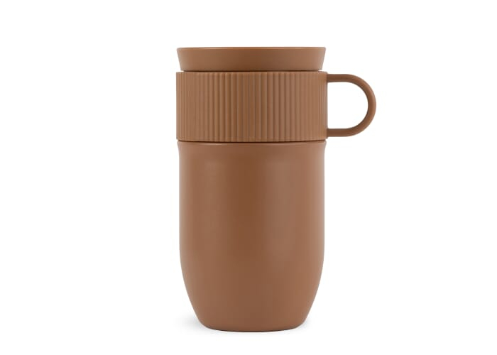 Mug isotherme acier recyclé 280 ml personnalisable Ted Marron