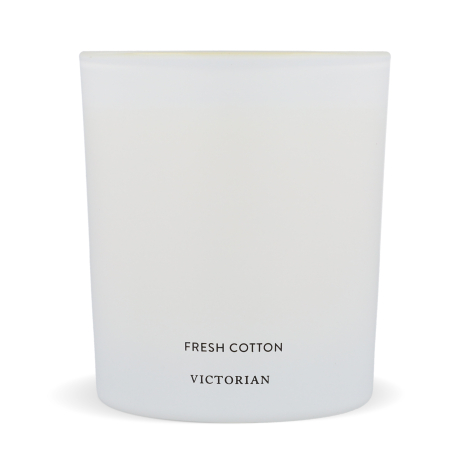 Bougie en verre dépoli présentée de face, surface lisse et uniforme avec zone avant destinée au marquage, aucune personnalisatio