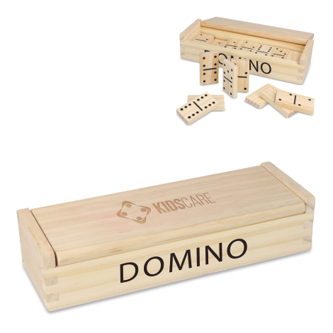 Dominos en bois personnalisable avec coffret de rangement