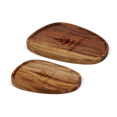 Duo de plateaux en acacia personnalisable InSideOut
