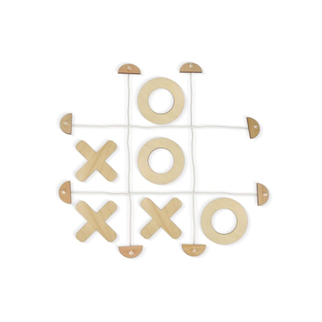 Tic Tac Toe géant en bois personnalisé avec grandes pièces