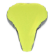 Protection de selle vélo en R-PET vue de dessus, surface uniforme et zone réfléchissante visible, aucune personnalisation appare Protection de selle vélo en R-PET vue de dessus, surface uniforme et zone réfléchissante visible, aucune personnalisation appare