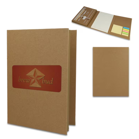 Set de papeterie personnalisé en coffret kraft organisé