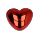 Boîtier en forme de cœur de couleur rouge présenté fermé, sans marquage apparent. Boîtier en forme de cœur de couleur rouge présenté fermé, sans marquage apparent.