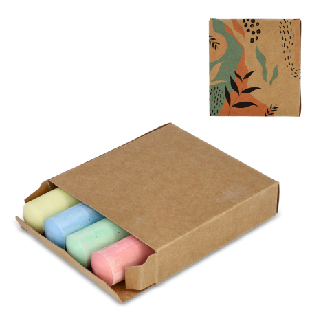 Craies de rue promotionnelles en boîte kraft personnalisée