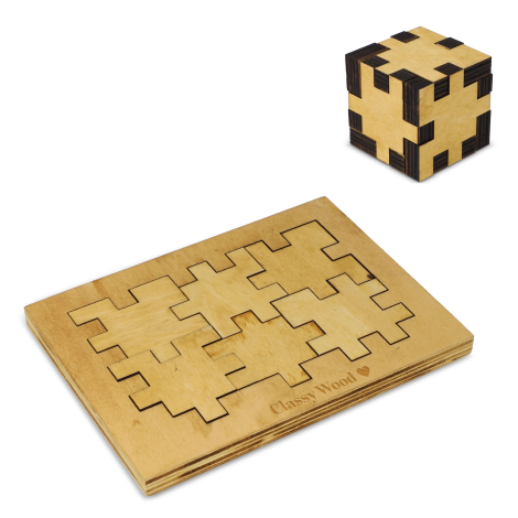 Puzzle cube promotionnel en bois à double usage