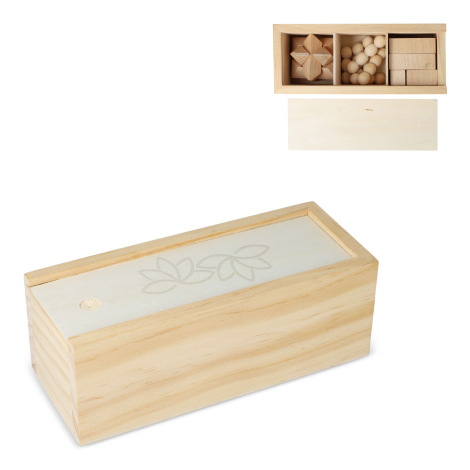 Jeux de réflexion en bois personnalisables en coffret