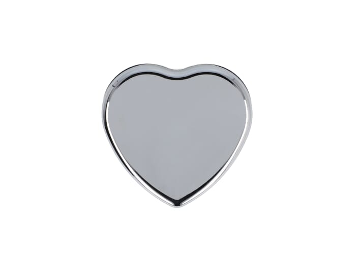 Baume à lèvres personnalisable en étui cœur ABS recyclé Argent