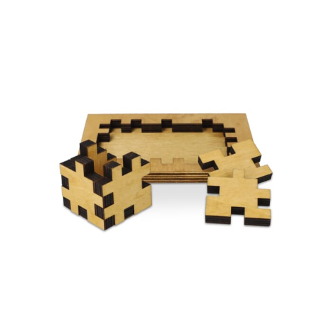 Puzzle cube promotionnel en bois à double usage
