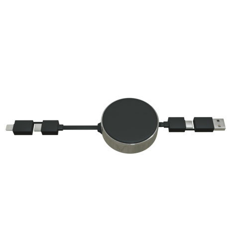 Vue du boîtier circulaire présenté de dos sur fond blanc, montrant une surface lisse et uniforme, sans élément graphique apparen