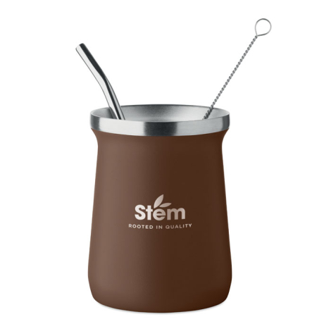Tasse yerba maté inox recyclé 240 ml à personnaliser