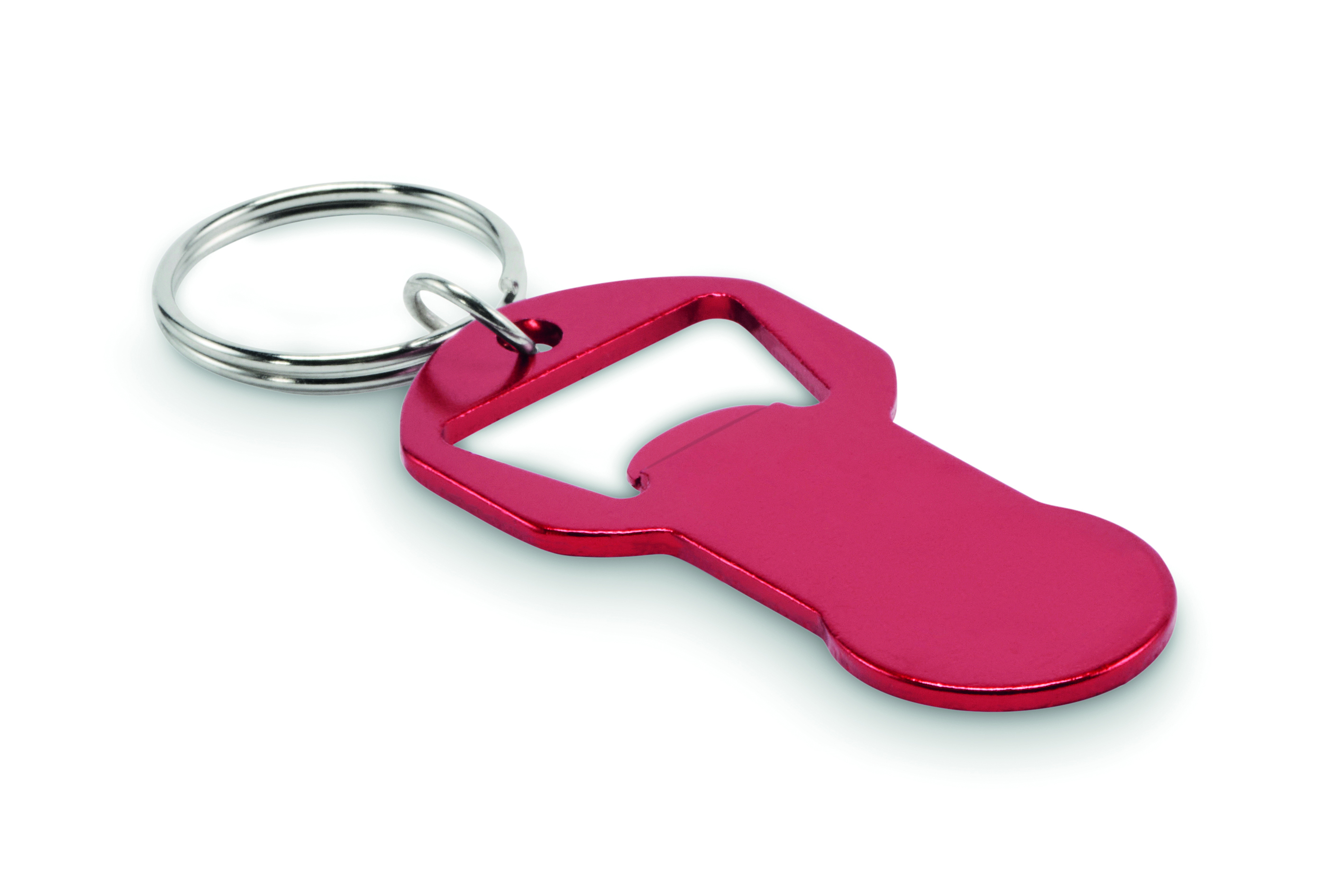 Ouvre-bouteille porte-clés publicitaire alu recyclé Clave Rouge