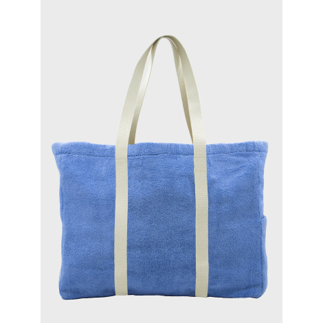 Sac cabas en éponge bleue sans marquage, vue de face