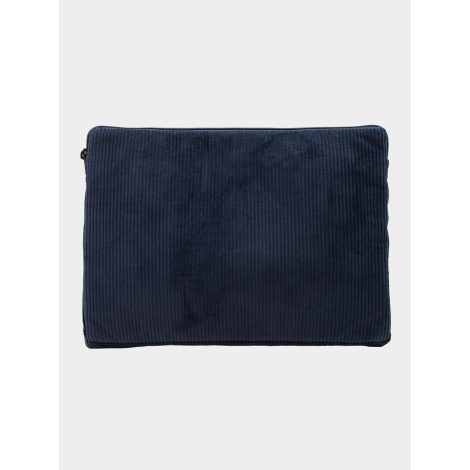 Housse ordinateur en velours coton bio foncé sans personnalisation visible