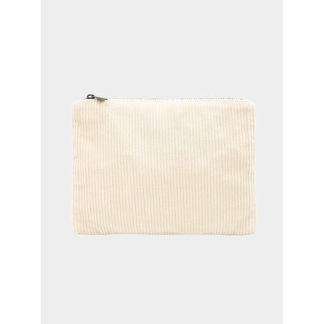 Pochette en velours coton bio clair sans personnalisation, vue de face