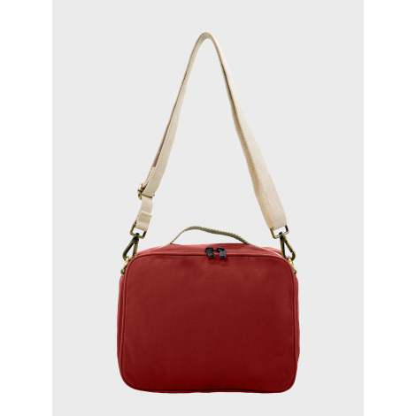 Sac isotherme rouge brique vu de face sans personnalisation visible