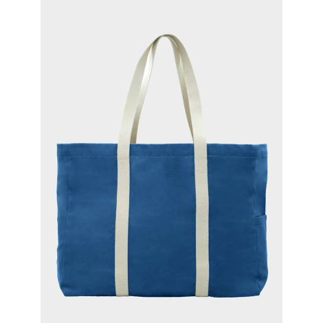 Sac cabas bleu roi vu de face sans étiquette ni personnalisation visible