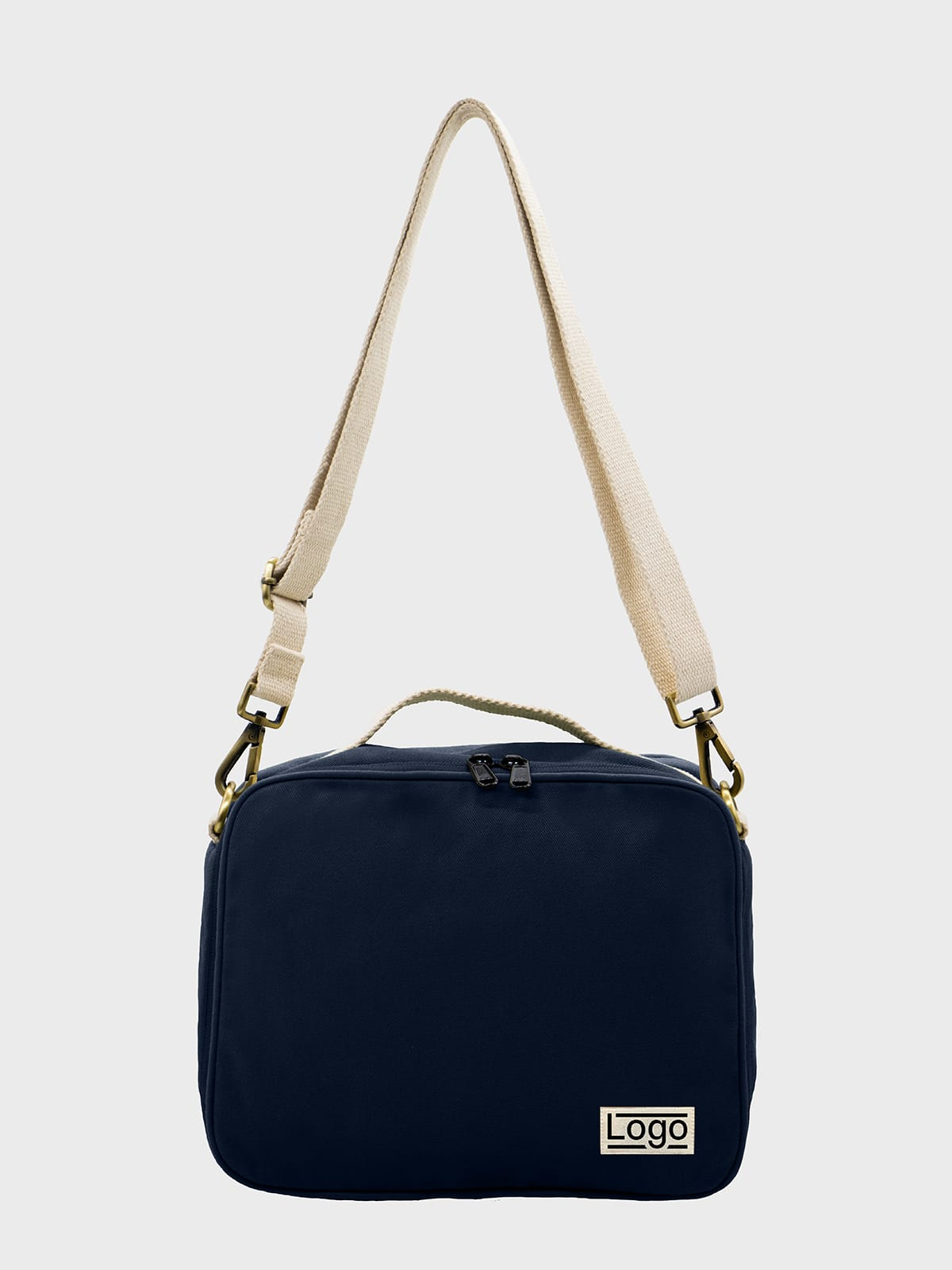 Sac isotherme personnalisable en coton bio Alice Marine