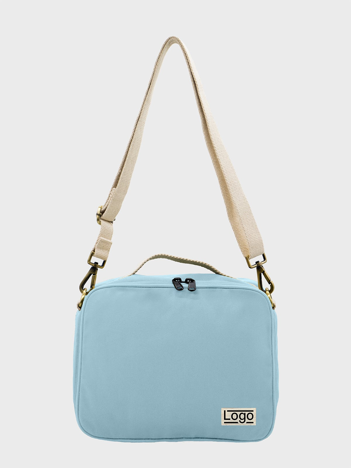 Sac isotherme personnalisable en coton bio Alice Azur