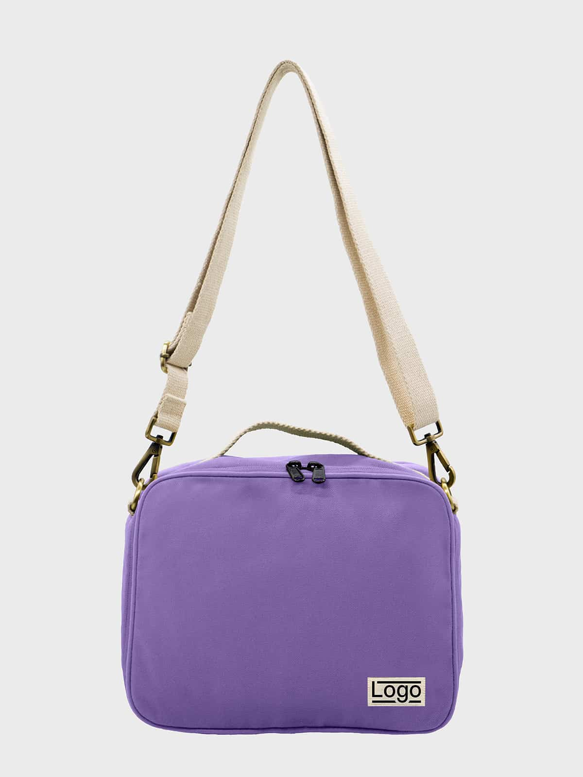 Sac isotherme personnalisable en coton bio Alice Lavande