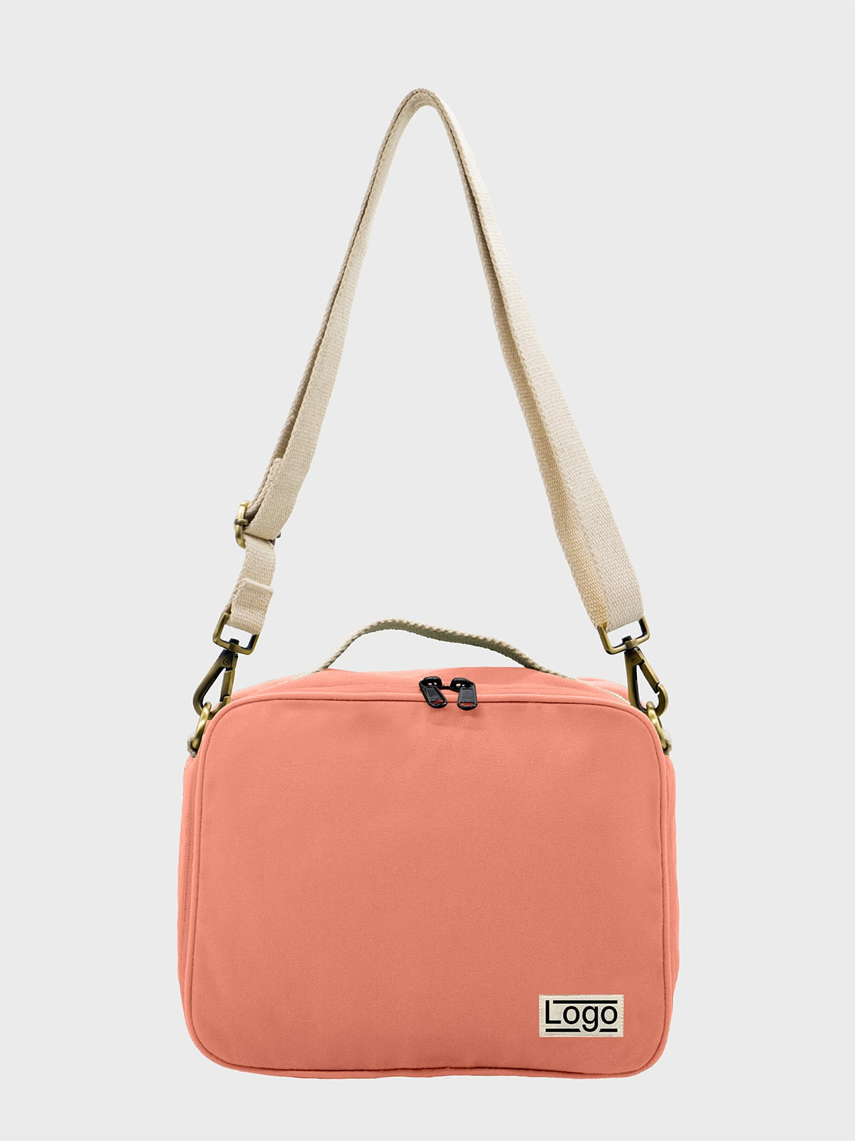 Sac isotherme personnalisable en coton bio Alice Saumon