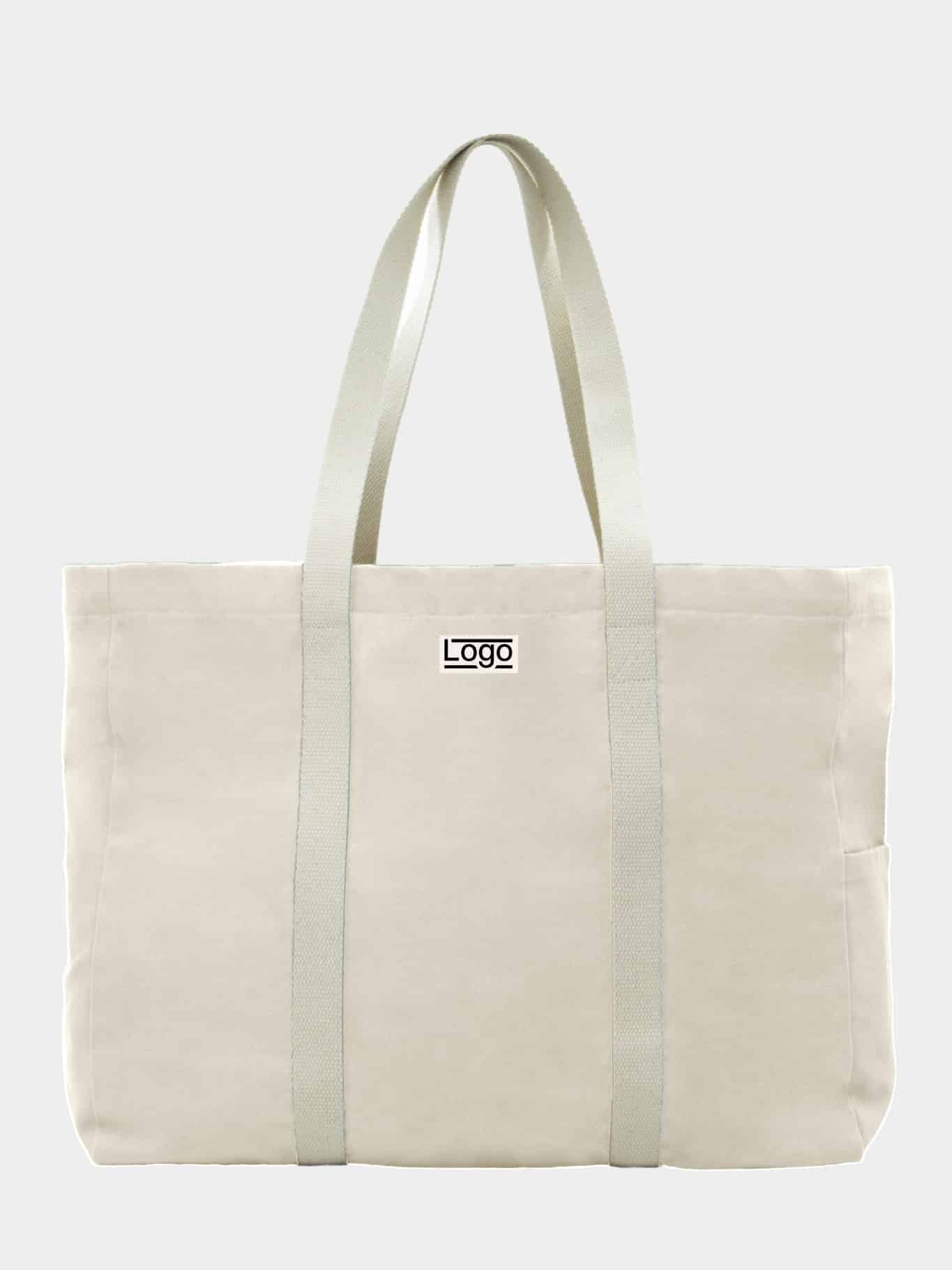 Sac de plage personnalisable en coton bio Garance Ecru