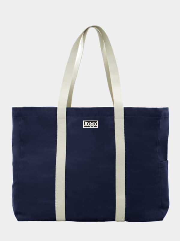Sac de plage personnalisable en coton bio Garance Marine