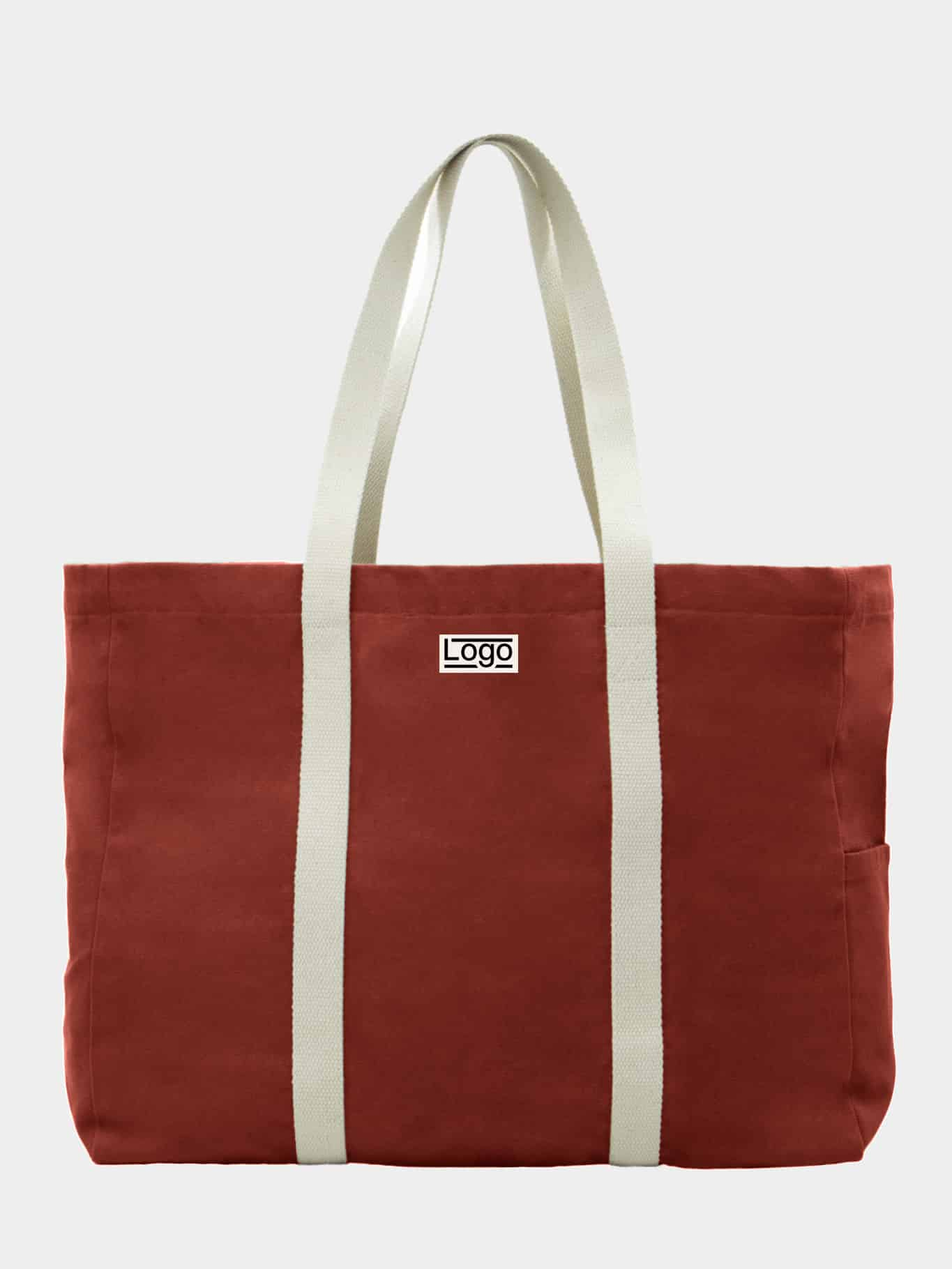 Sac de plage personnalisable en coton bio Garance Brique