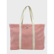 Sac de plage promotionnel en éponge rose avec personnalisation visible Sac de plage promotionnel en éponge rose avec personnalisation visible
