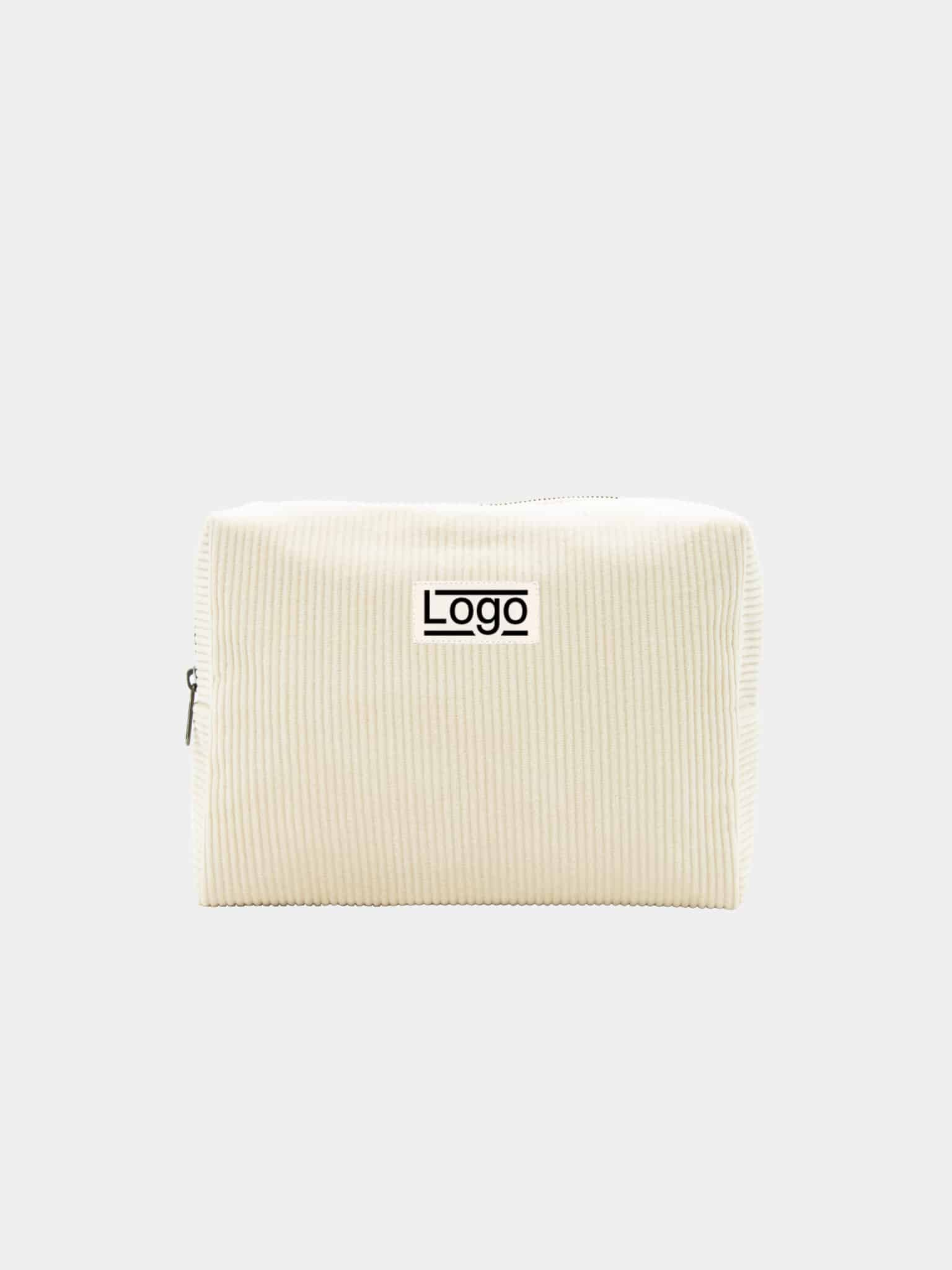 Trousse personnalisable en velours coton bio Estelle M Ecru