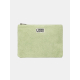 Pochette publicitaire personnalisable en coton bio vert amande format M avec impression centrée Pochette publicitaire personnalisable en coton bio vert amande format M avec impression centrée